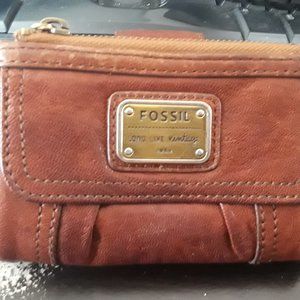 Fossil triffold wallet EXCELLENT brown